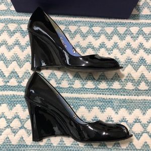 Stuart Weitzman black patent leather heels